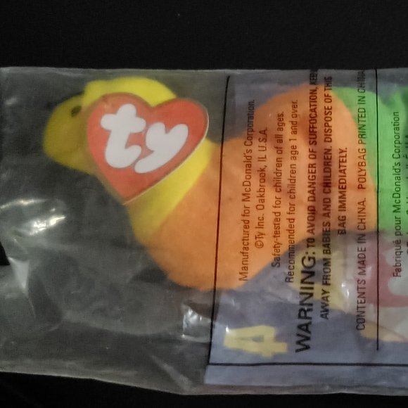 1998 McDonalds Teenie Beanie Baby # 4 INCH BRAND NEW IN PLASTIC TOY ANIMAL - Picture 1 of 3
